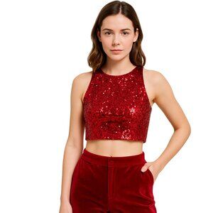 Cupcakes and Cashmere Sequin Tank Top – Women’s XS (Red, NWT)